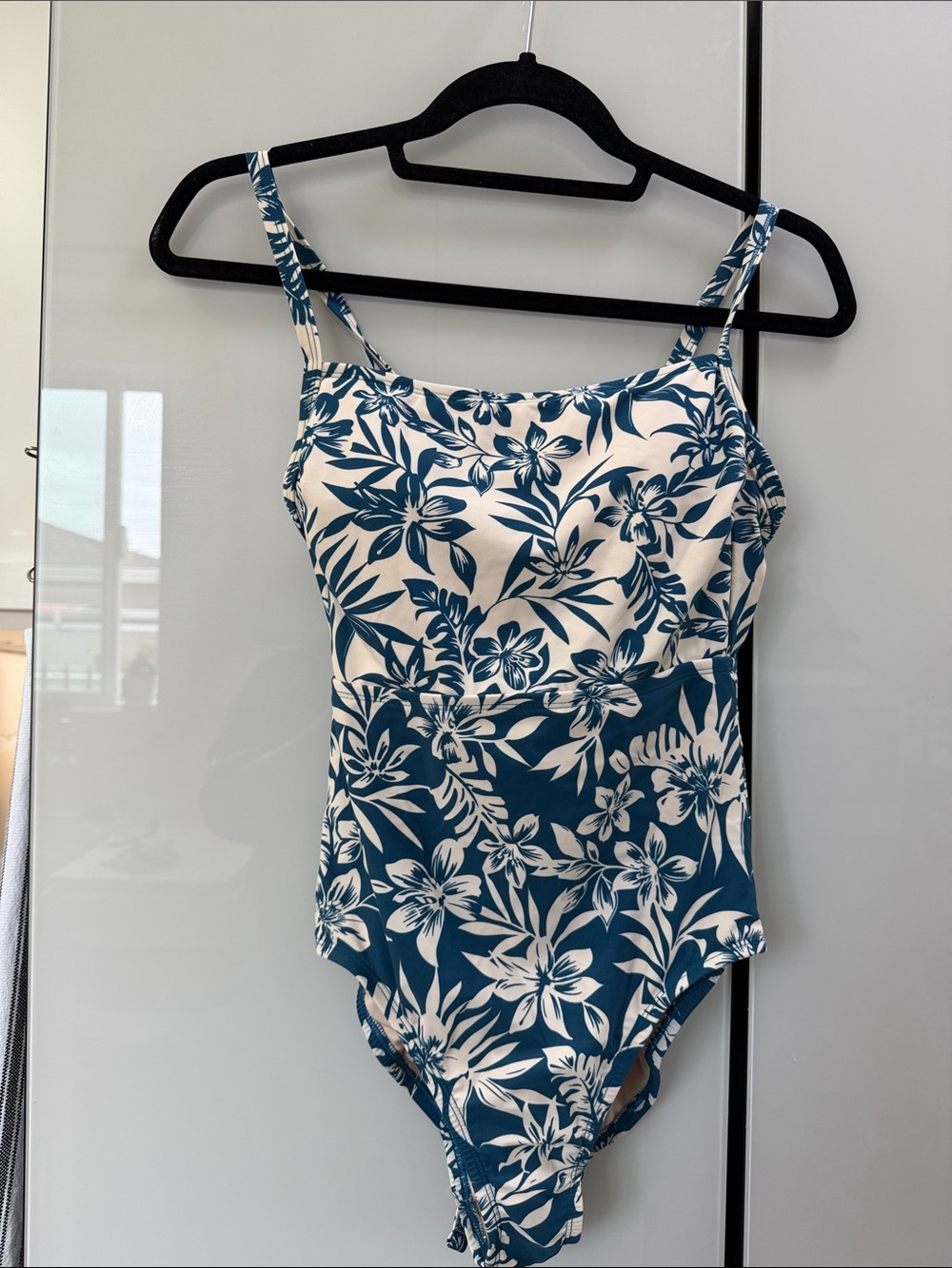 Kona Sol Teal & White Floral Kids One-Piece Swimsuit
